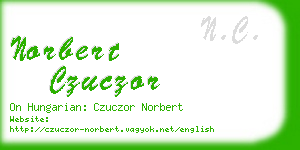 norbert czuczor business card